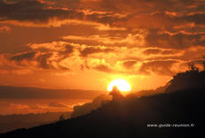 Coucher de soleil dans le sud de la Réunion