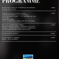 Programme du 20 décembre à Ste Marie de la Réunion