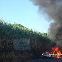 Voiture incendiée dans le secteur de la Ravine des Cabris