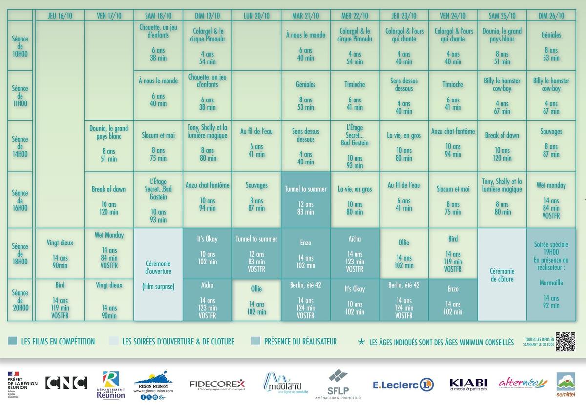 Programme du festival de cinéma de St-Pierre - La Réunion (974)