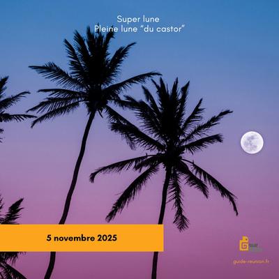 Super lune à l'île de la Réunion