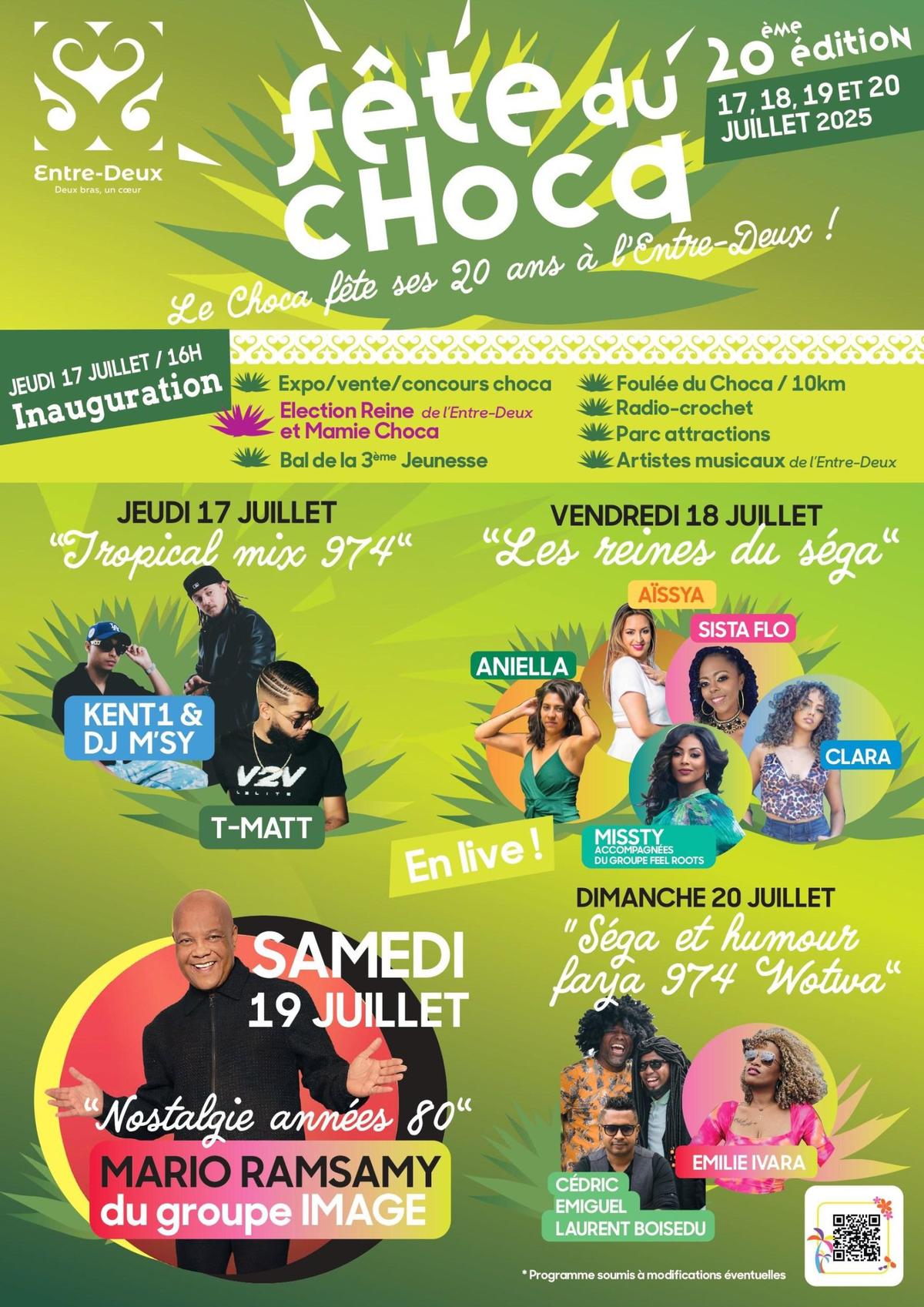 Programme de la fête du Choca