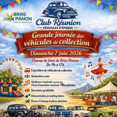 Rassemblement de véhicules anciens à Bras Panon