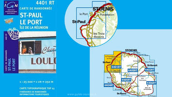 Carte IGN de St Paul et Le Port - Ile de la Réunion (Couverture)