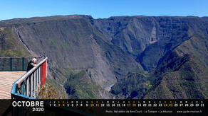 Calendrier octobre 2020 - Ile de la Réunion