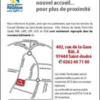 Communiqué du Conseil Général informant du déménagement des services médicaux sociaux de Saint-André