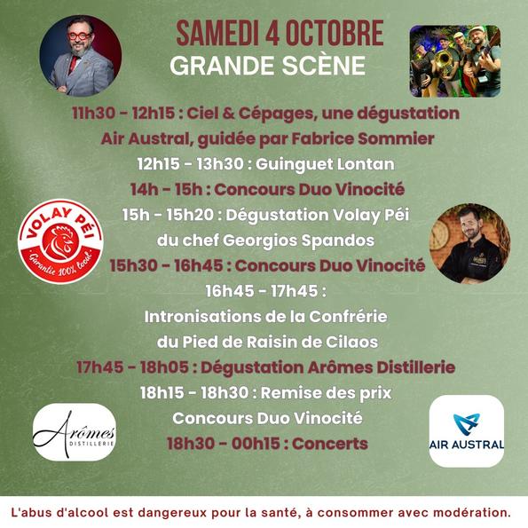Programme Vinocité Samedi