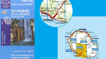 Carte IGN de St Pierre et Cilaos - Ile de la Réunion (Couverture)