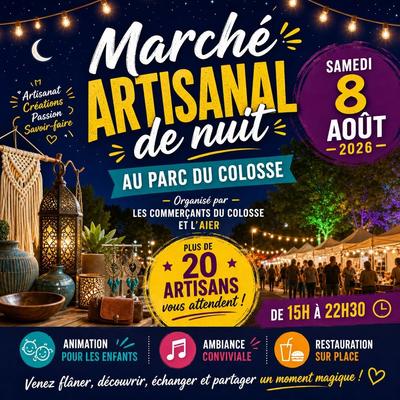 Marché artisanal de nuit au Colosse à Saint-André
