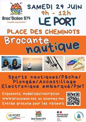 Brocante en lien avec les activités nautiques et la peche au Port à La Réunion