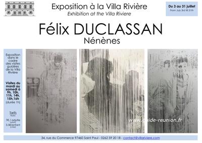 Exposition de Félix DUCLASSAN sur les nénènes à la villa Rivière à Saint-Paul de la Réunion.