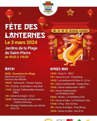 Programme de la fête des lanternes à St Pierre