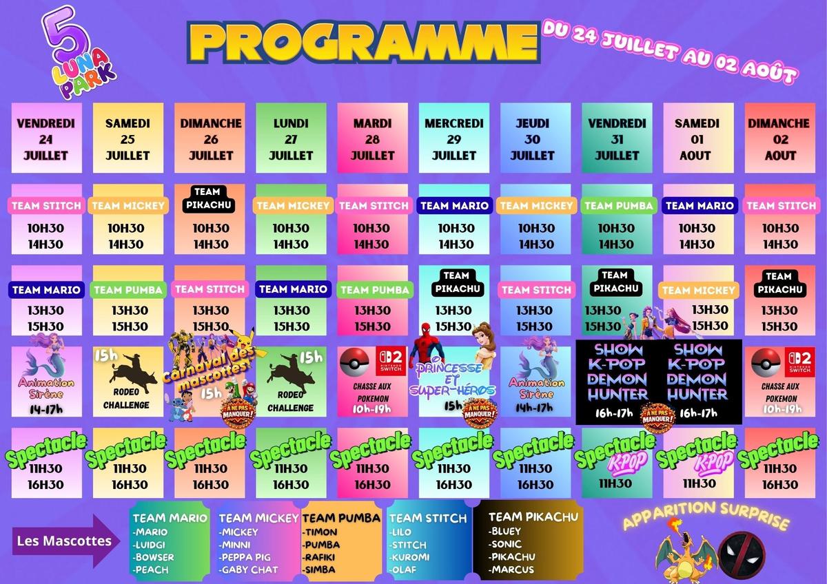 Programme Lunapark
