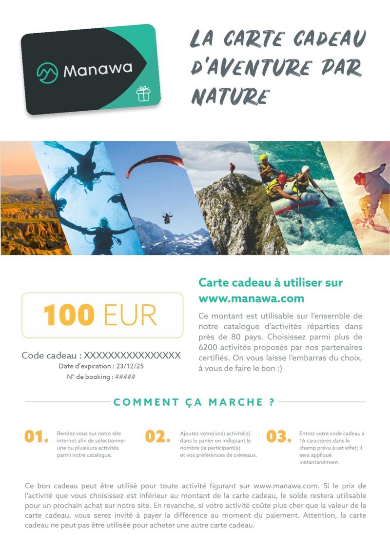 Carte cadeau exemple