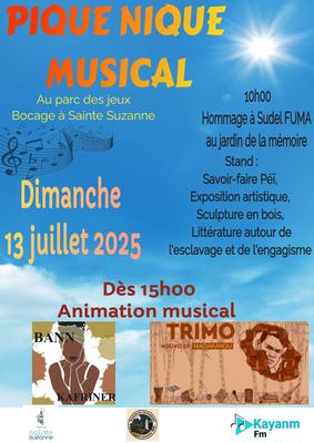 Pique nique musical au parc du bocage de Sainte-Suzanne