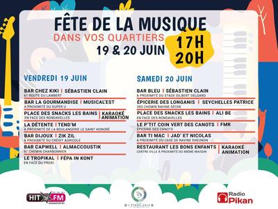 Fête de la musique à l'Etang Salé dans le Sud de la Réunion Fête de la musique à l'Etang Salé - La Réunion