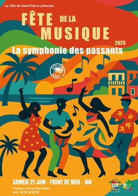 Fête de la musique à Saint Pierre de La Réunion - Affiche
