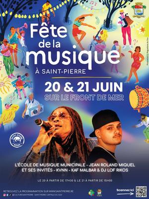 Fête de la musique à Saint Pierre de La Réunion - Affiche Fête de la musique à Saint Pierre de La Réunion - Affiche