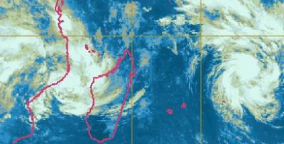 Ethel est situé à l'Est vers Rodrigues (Carte Météo France)