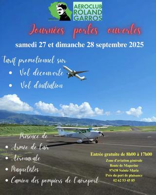 Journées portes ouvertes de l’Aéroclub Roland Garros à Sainte-Marie