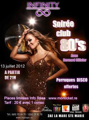 Affiche Soirée Infinity Club 80's