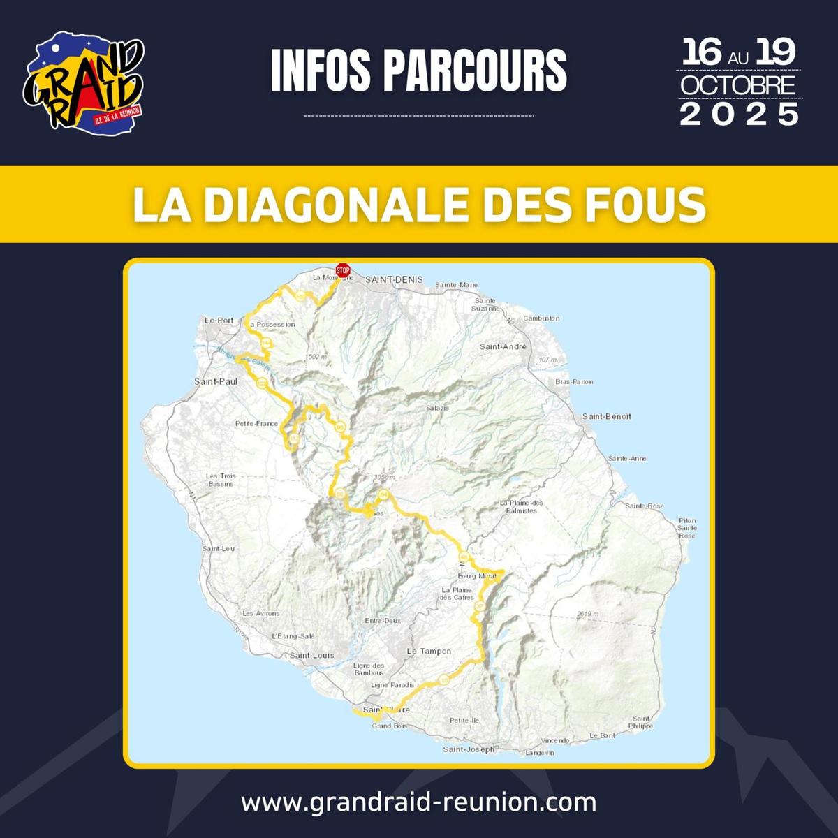 Parcours de la diagonale des Fous - Grand Raid Réunion