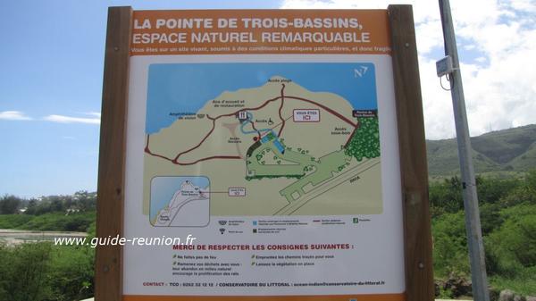 Carte / plan de la pointe de Trois Bassins