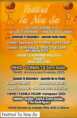 Festival “Ta Nou Sa” - Prix du 20 Désamb' Réunion