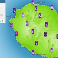 La météo des index UV à La Réunion