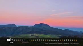 Calendrier Août 2025 - Île de la Réunion