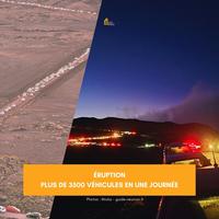 Des images de la circulation lors de l'éruption de janvier 2026