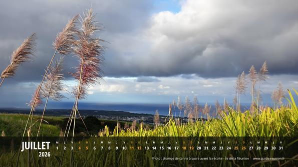 Calendrier Juillet 2026 - La Réunion Calendrier Juillet 2026 - Île de la Réunion