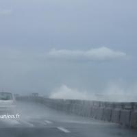 La route du littoral le 30 janvier, quelques heures avant sa fermeture
