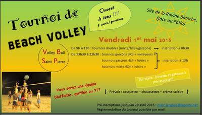 Tournoi beach loisirs St Pierre front de mer 27 juin