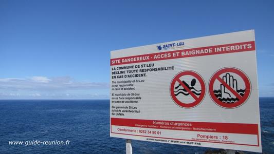 Attention danger vers le souffleur et falaises