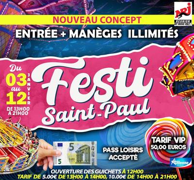 Festi Saint-Paul : manèges au parc Expobat