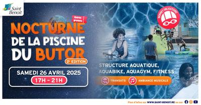 Nocturne de la piscine du Butor à Saint-Benoît 