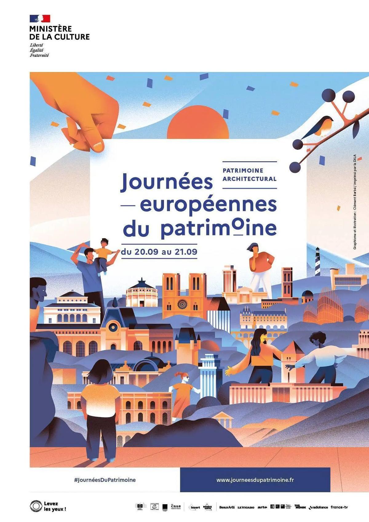 Journées européennes du patrimoine à La Réunion / Affiche Journées européennes du patrimoine à La Réunion