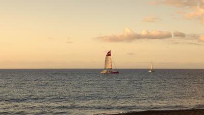 Balade en mer à La Réunion - Catamaran et coucher de soleil