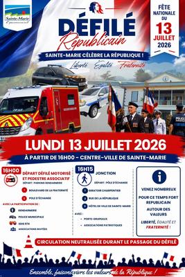 Fête nationale du 14 juillet à Sainte-Marie