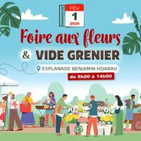 Vide Grenier et foire aux fleurs et du Jardin au Tampon - Affiche