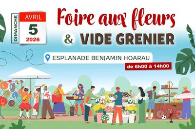 Vide Grenier et foire aux fleurs et du Jardin au Tampon - Affiche