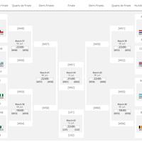 Les 16 équipes en phase finale de la coupe du monde 2014
