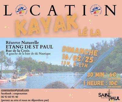 Location Kayak à l'Etang Saint-Paul 