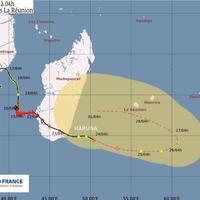Prévisions Météo France - Cyclone haruna