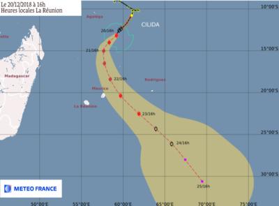 Cyclone CILIDA - Trajectoires
