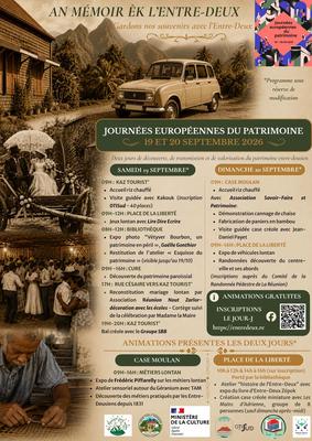Journées européennes du patrimoine à L’Entre-Deux