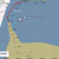 Les prévisions de trajectoire des cyclones de Météo France à la Réunion