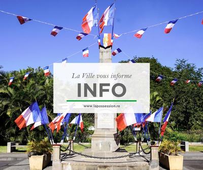 Cérémonie du 14 juillet à La Possession 