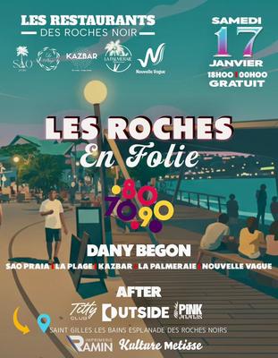 Les Roches en folie : animation sur l'esplanade des Roches Noires à St-Gilles